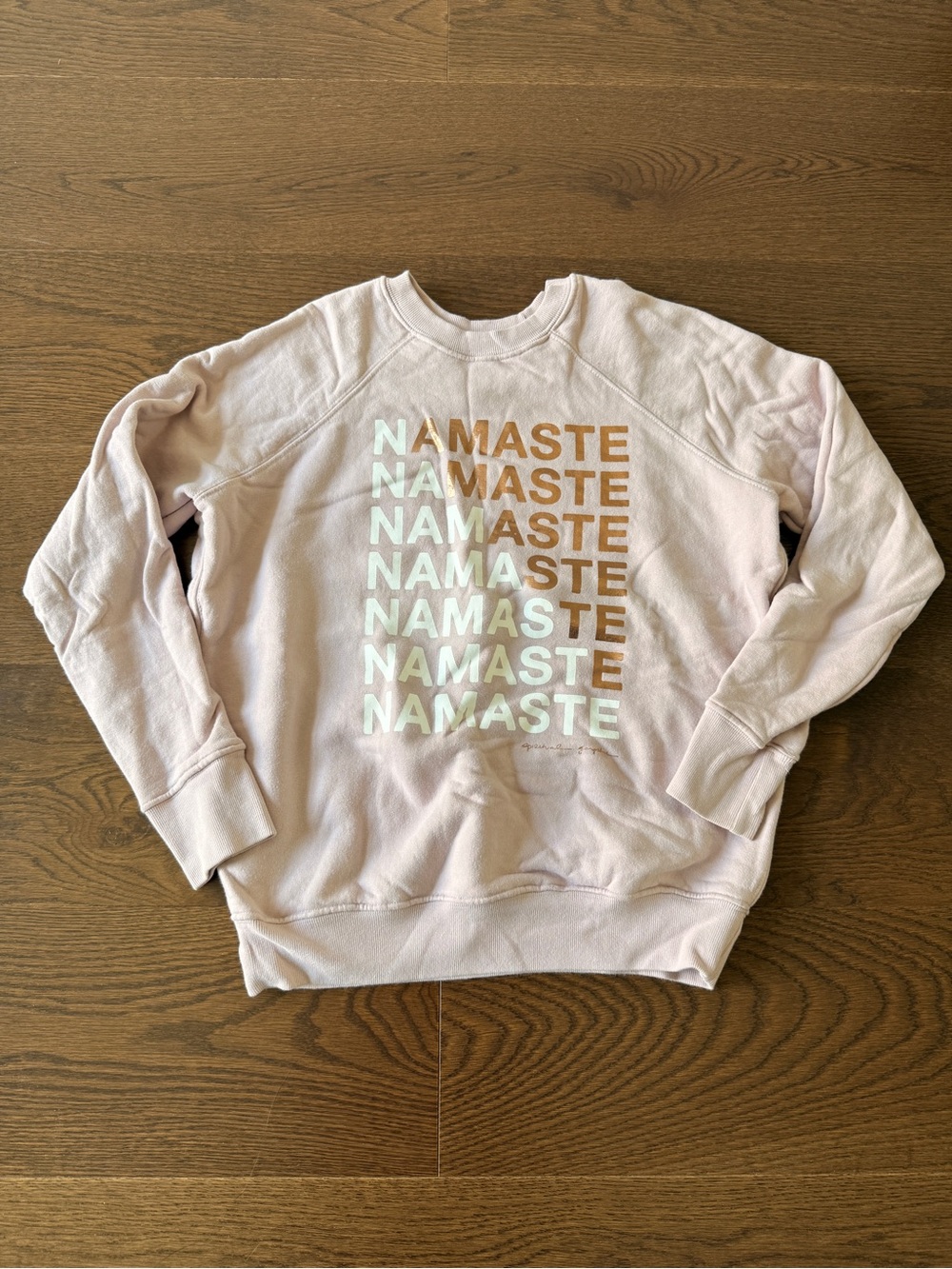 Spiritual Gangster Pale Pink 'Namaste' Logo Sweatshirt